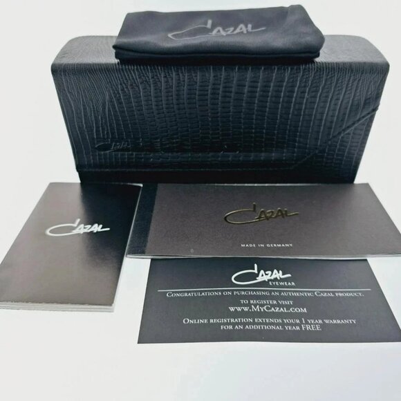 Cazal Legends Sunglasses Patterned Sun Glasses Case Semi Hard Black NEW